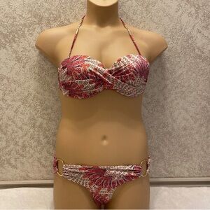 Victoria's Secret Red and White Patterned Bikini